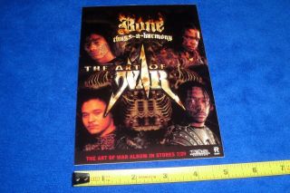 Bone Thugs - N - Harmony Promo Sticker For The Art Of War Lp/cd/cassette Tape/1997