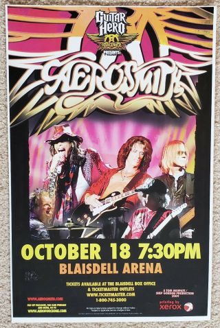 Aerosmith Poster At The Neal Blaisdell Center Arena On October 18,  2009