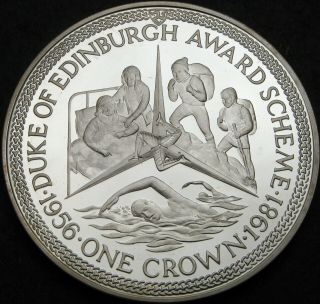 Isle Of Man 1 Crown 1981 Proof - Silver - Duke Of Edinburgh Award Scheme - 953 ¤