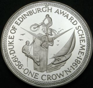 Isle Of Man 1 Crown 1981 Proof - Silver - Duke Of Edinburgh Award Scheme - 952 ¤
