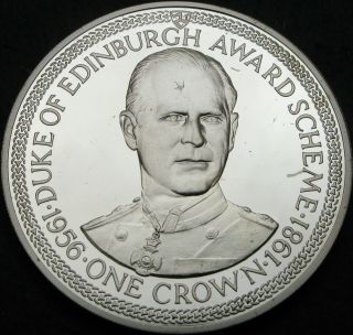 Isle Of Man 1 Crown 1981 Proof - Silver - Duke Of Edinburgh Award Scheme - 951 ¤