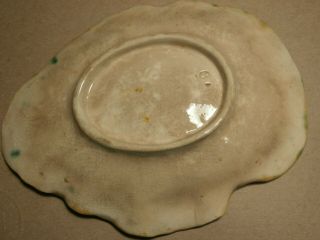 Antique Majolica Art Pottery Leaf Shape Dish 2