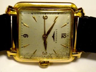 Longines cal.  23ZS 18K solid gold men ' s wind up wrist watch 2