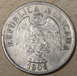 Mexico 1901 Zs Z Twenty Centavos As Pictured