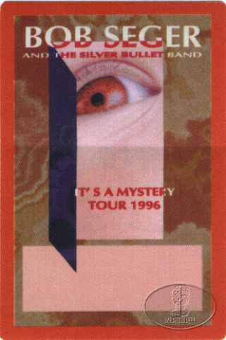 Bob Seger 1996 Mystery Tour Backstage Pass Red