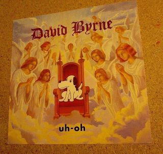David Byrne 1992 Promo Album Flat Poster Uh - Oh Talking Heads