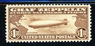 Usastamps Xf - S Us Airmail Graf Zeppelin Scott C14 Og Mnh