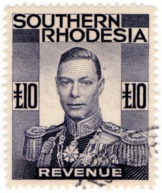 (i.  B) Southern Rhodesia Revenue : Duty Stamp £10
