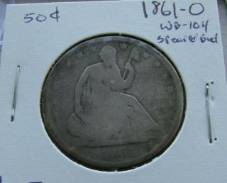 1861 - O 50c Csa Reverse Ag Wb - 104 Confederate Minted Half Rare Variety