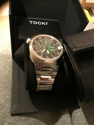 Tockr Air Defender Chronograph With Stainless Steel Finish,  Hulk Dial Watch