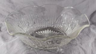 Vintage Depression Glass Jeannette Iris Clear Bowl Dmej