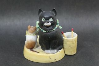 Schafer Vater Match Holder Black Cat With Kitten Don 