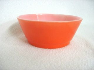 Vintage Anchor Hocking Fire King Orange Cereal Bowl Oven Proof Made In Usa