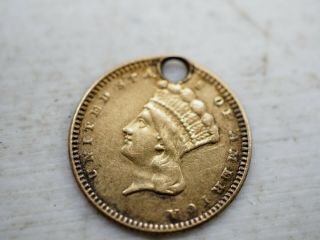 1874 One Dollar Liberty Indian Princess Us Gold Coin A