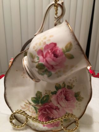 Vintage Tea Cup And Saucer Royal Albert American Beauty (rare) 1950s