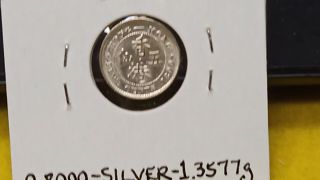 1891 Hong Kong 5 cent uncirculated silver coin 3