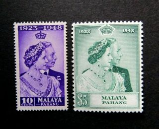 1948 Malaya Pahang - Kgvi Royal Silver Wedding Stamps - Sg 47 & 48 - Mnh
