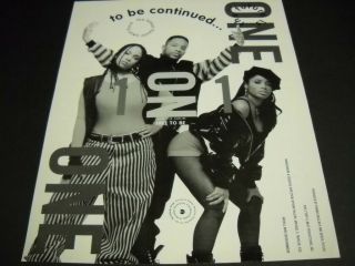 One On One To Be Continued.  From The Album To Be 1993 Promo Poster Ad