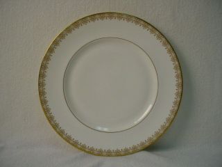 Royal Doulton China Gold Lace H4989 Pattern Dinner Plate - 10 - 5/8 "