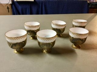 Antique French Limoges Porcelain Egg Cups - Barny Rigoni & Langle,  Unique
