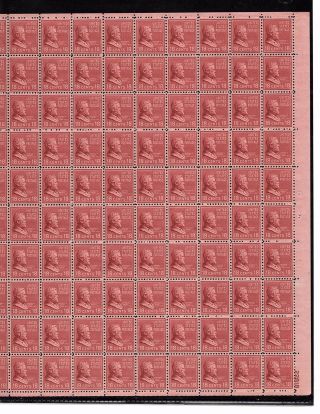 Us Sheet Scott 823,  18c Stamp Ulysses S.  Grant Sheet Of 100 Mnh Og