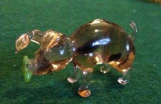 Vintage Murano style Hand Crafted Glass Pig. 3