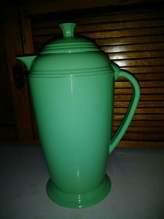 Vintage Fiesta Fiestaware Coffee Pot Server Thermos Light Green/mint Plastic