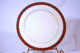 Lenox 2019 Winter Greetings Plaid Dinner Plate 10 3/4 " With Tags