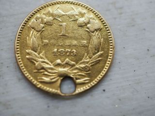 1873 ONE DOLLAR LIBERTY INDIAN PRINCESS US GOLD COIN 2