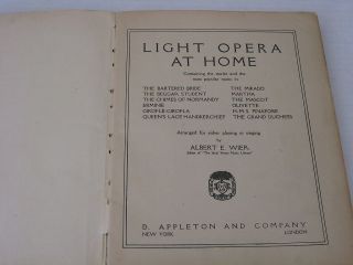 Light Opera At Home (1917) by Albert E.  Wier - Vintage Music Book 3