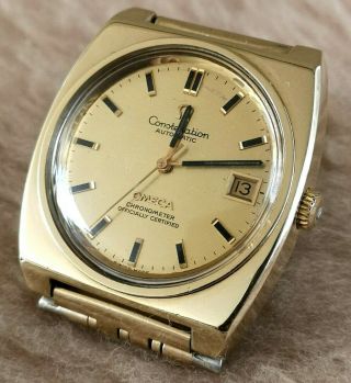 Omega Constellation 166.  063 14k All Gold Cap Automatic Cal.  1001 36mm Mens Watch