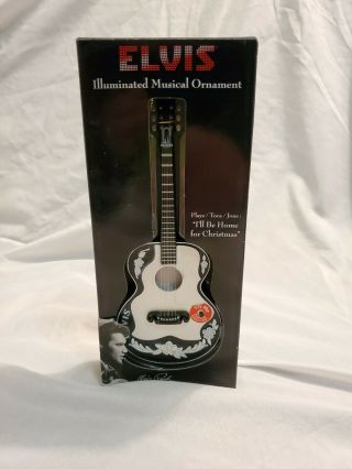 Elvis Guitar Illuminated Musical Ornament - - I 