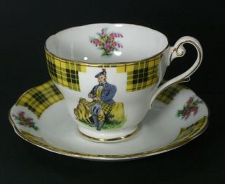 Vintage Royal Standard Bonnie Scotland Clan Macleod Teacup And Saucer