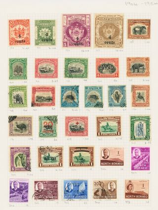 North Borneo 1904 - 54 & Selection On 2 Pages Look