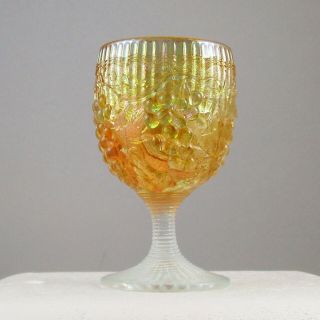Imperial Grape Marigold Carnival Glass Water Goblet Bw0236b