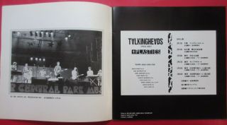 TALKING HEADS 1981 JAPAN TOUR CONCERT PROGRAM DAVID BYRNE Tina Weymouth 2