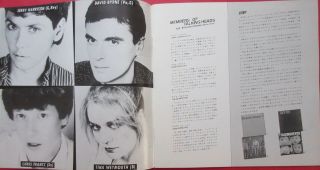 TALKING HEADS 1981 JAPAN TOUR CONCERT PROGRAM DAVID BYRNE Tina Weymouth 3