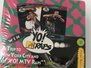 1991 Yo Mtv Raps Pro Set Musicards Factory Box Of 36 Packs Trading Cards