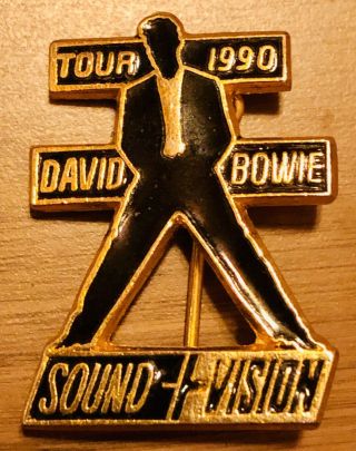 Vintage David Bowie 1990 Sound Vision Tour Lapel Hat Pin