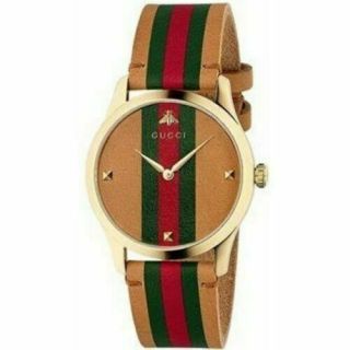 Gucci G - Timeless Yellow Gold Pvd Round Dial Unisex 38mm Watch Ya1264077