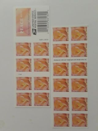 200 Usps Forever Postage Stamps - Peace Rose (10 Books Of 20)