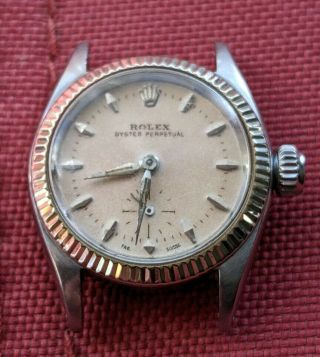Vintage Rolex Oyster Perpetual Sub Second Automatic Watch For Service 6509 24mm