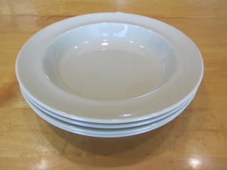 Set Of 4 Wedgwood Drabware (millenium) Rimmed Soup Bowl