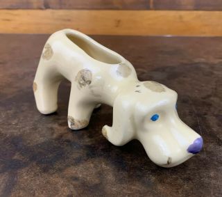 Vintage Shawnee Pottery Ceramic Sniffing Tan Hound Dog Planter