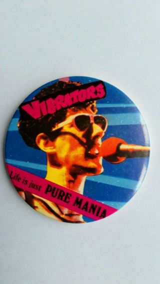 The Vibrators Vintage Punk Badge Late 70 