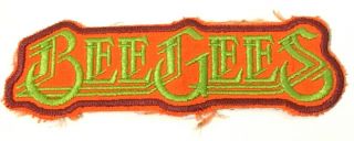 Bee Gees - Old Vintage 1970`s Large Embroidered Patch Sew On Aufnäher