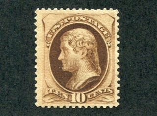 1878 U.  S.  Scott 188 Ten Cent Jefferson Stamp No Gum