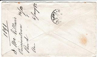 Cape of Good Hope 1891 Cover with letter from Queenstown to Cape Town 2