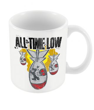 Official All Time Low Da Bomb Ceramic Mug Boxed Pop Punk Band Merch Coffee