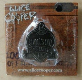 Alice Cooper Pewter Pin Badge Heavy Metal Rock Rare Schools Out For Summer